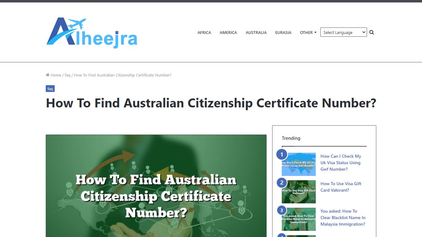 How To Find Australian Citizenship Certificate Number?